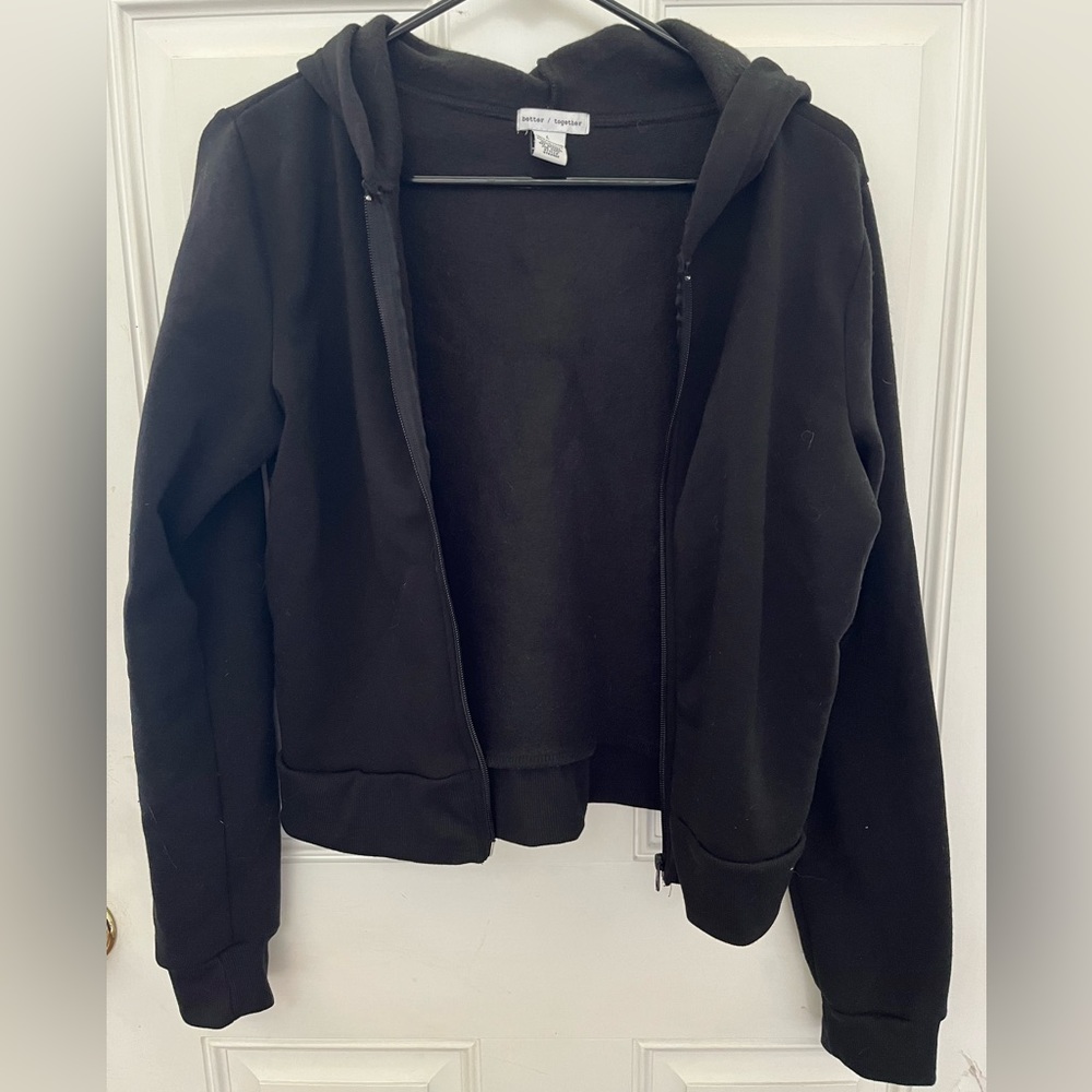 Black zip up hoodie